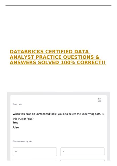 Image result for Databricks Certification Practice Problems