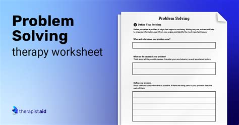 Image result for Therapy Worksheets for Problem Solving