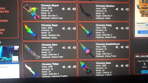 Image result for Mm2 Value Chart