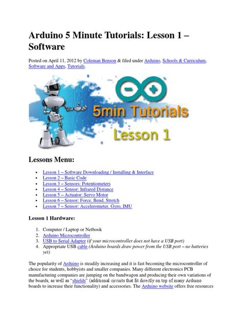 Image result for Arduino IDE Tutorial Lesson 1