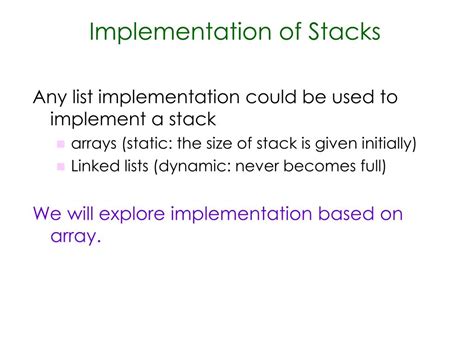 Image result for Example of Implementation of Stack