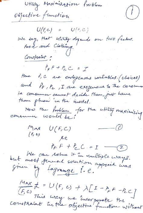 Utility Maximization Problem Microeconomics に対する画像結果
