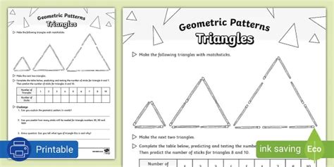 Toradh íomhá ar Geometric Patterns Grade 3 Worksheets