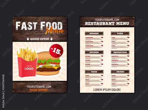 Image result for Empty Fast Food Menu