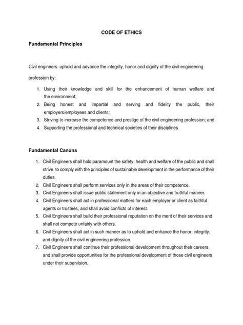 Image result for Code of Ethics Free Printable