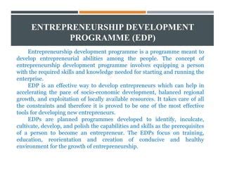 Image result for Entrepreneurial Development Programme