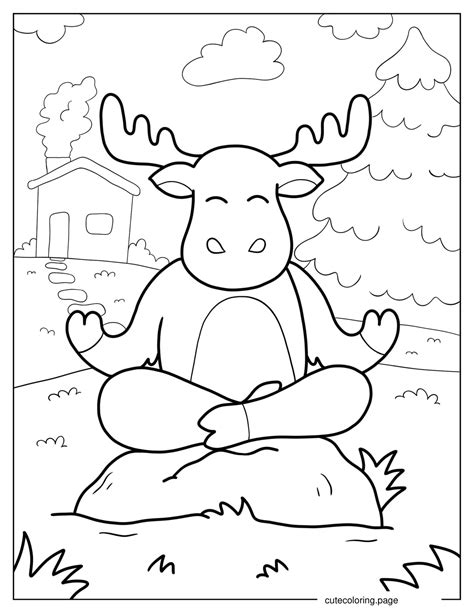 Toradh íomhá ar Moose Head Vector Coloring Page