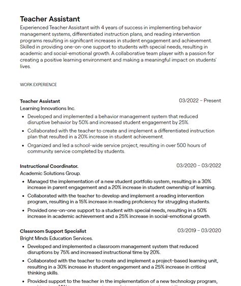 Image result for Teacher Resume Objective Statement Examples