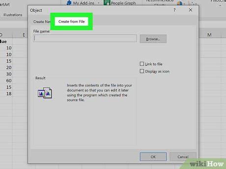 Image result for How to Insert Object File in Excel