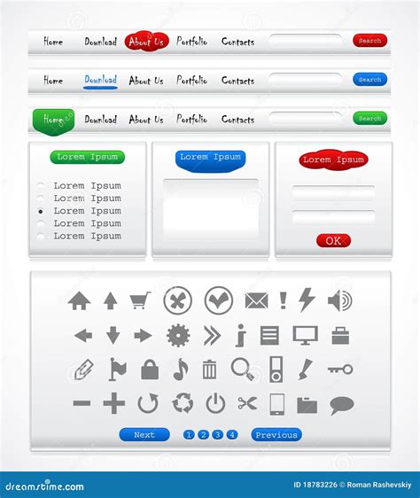 Image result for Web GUI Website Elements Pack