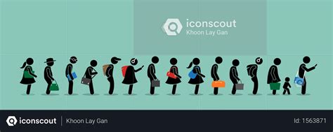 Afbeeldingsresultaten voor Long Queue Line Icon