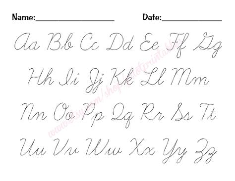 Afbeeldingsresultaten voor Cursive Worksheets Printable