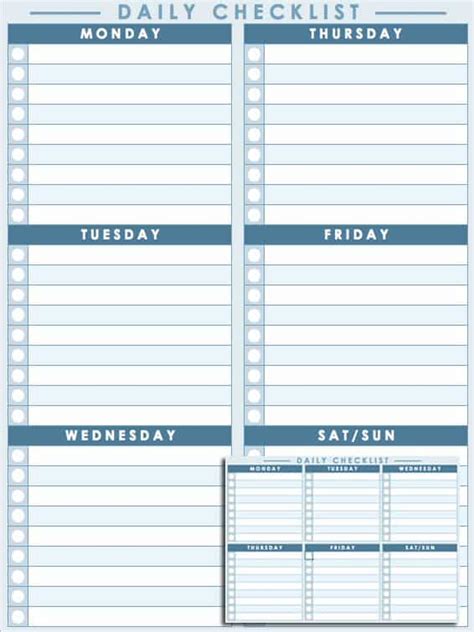 Daily Routine Checklist Template Excel に対する画像結果