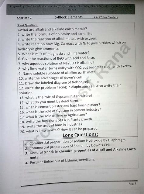 Image result for Short Answer Questions for Chemistry