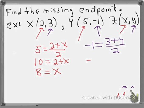 Image result for Endpoint Formula Geometry