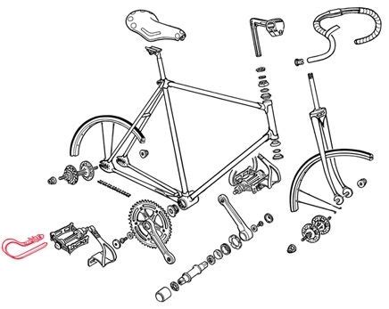 Toradh íomhá ar Exploded View of Bicycle