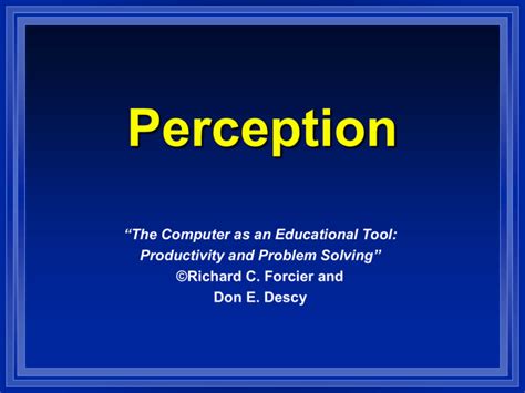 Image result for Example of Perception Computer