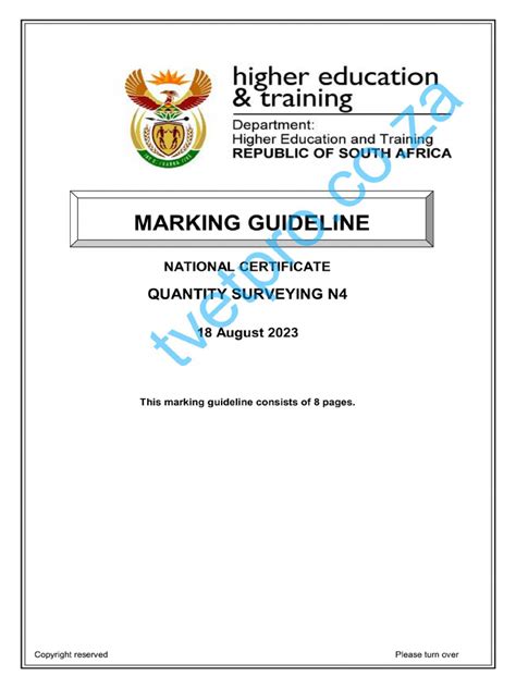 Afbeeldingsresultaten voor N4 Quantity Surveying Tutorials