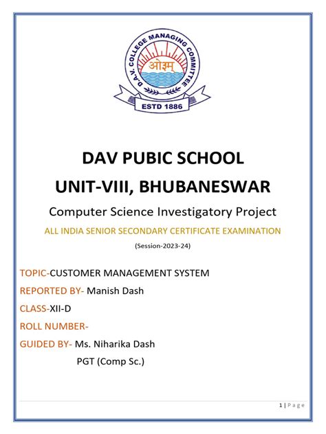 Computer Science Assignment Front Page Class 12 に対する画像結果