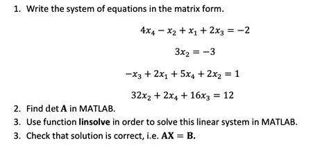 Image result for Writing Equations in Matrix Form