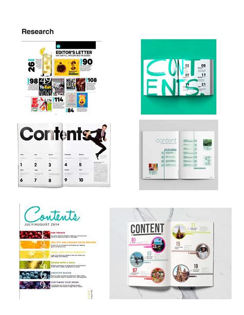 Image result for Table of Contents Sample Design