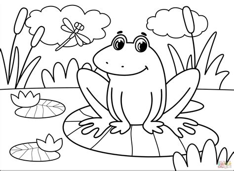 Image result for Spring Frog Coloring Page