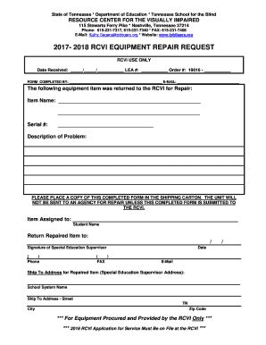 Image result for Equipment Repair Request Form
