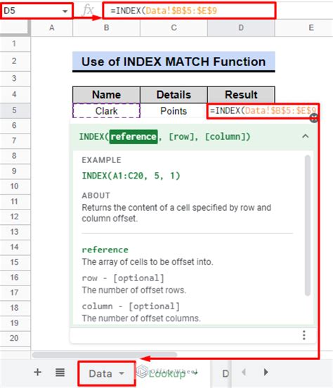 Image result for INDEX/MATCH Formula Google Sheets