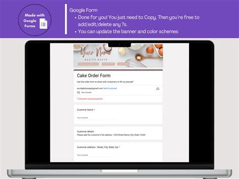 Image result for Custom Cake Order Form Content