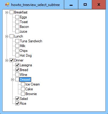 Toradh íomhá ar C# WPF TreeView Subtree