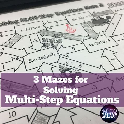 Solving Multiple Step Equations Math Maze Level 3 に対する画像結果