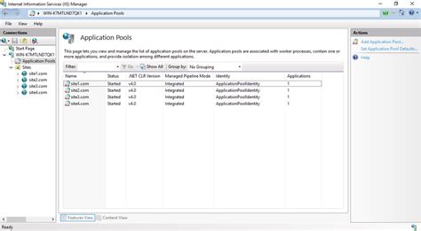 Toradh íomhá ar IIS Application Pool PowerShell