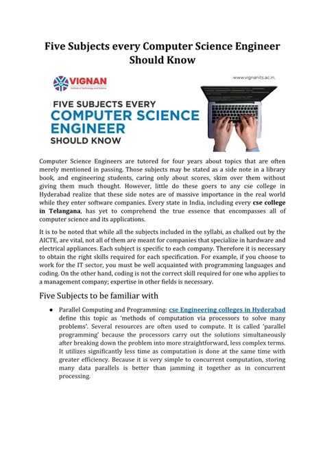 Image result for Computer Science Engineering Subjects List