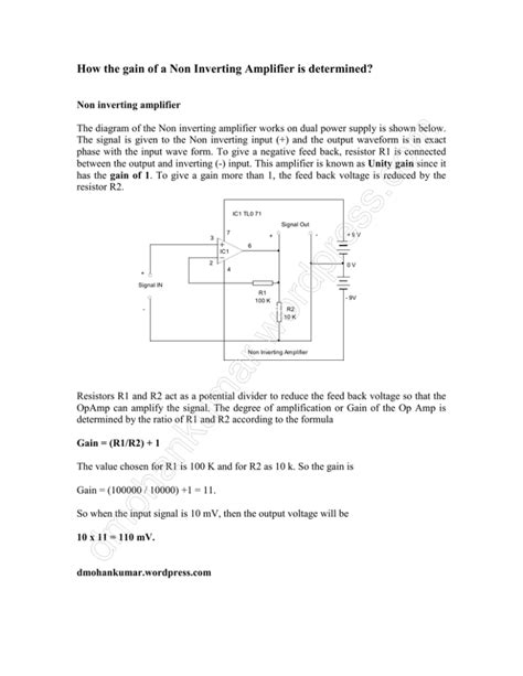 Non-Inverting Amplifier Gain に対する画像結果