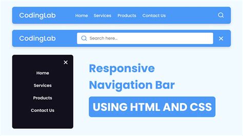 Image result for Responsive Navbar HTML/CSS