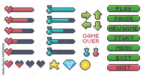 Image result for Pixelated Menu Button