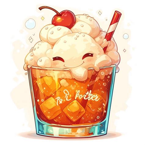 Toradh íomhá ar Root Beer Float Image Cartoon