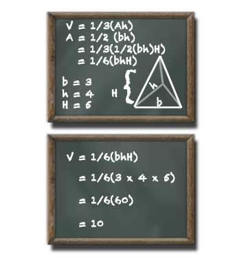 Image result for Triangular Pyramid Volume Right Triangle Base