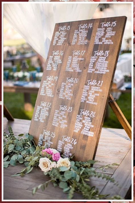 Afbeeldingsresultaten voor Wedding Table Assignment Ideas