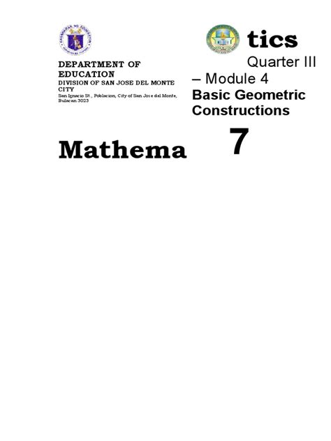 Image result for Math 7 Quarter 4 Module 3