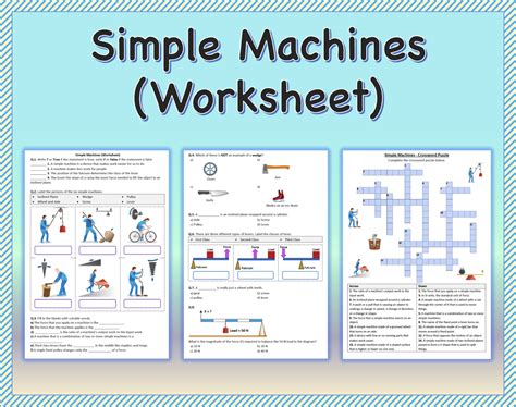 Image result for Simple Machines Science Worksheet