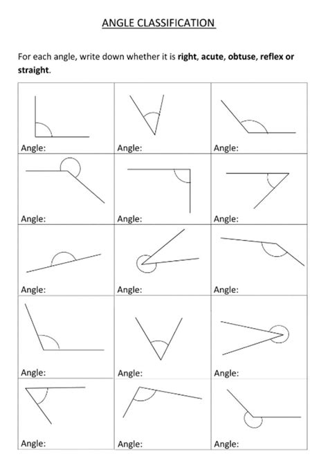 Angles Worksheet Free PDF に対する画像結果