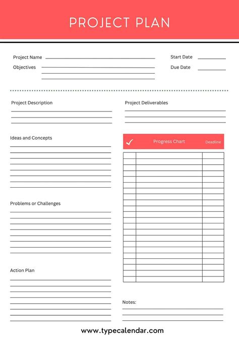 Image result for Printable Project Planner