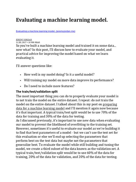 Image result for Evaluating Machine Learning Model