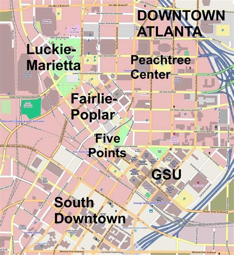 Image result for Map of Atlanta Go Over View with Buisnesses