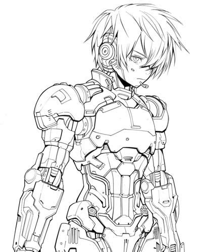 Image result for Cyborg Coloring Pages