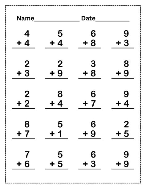 Image result for Addition Fact Fluency Worksheets