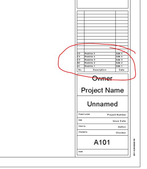 Toradh íomhá ar Parts of Title Block Revit