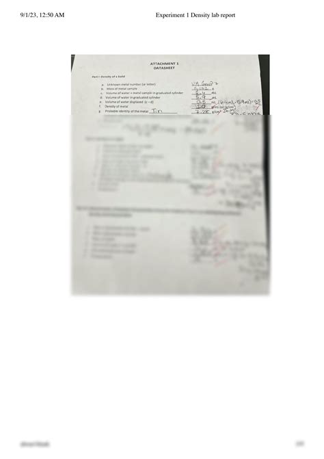 Image result for Density Lab Report