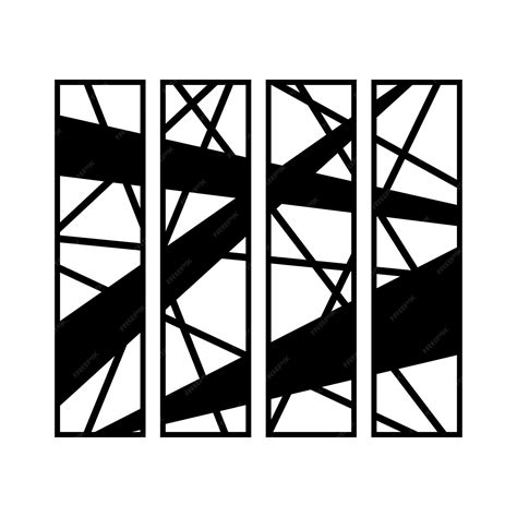 Toradh íomhá ar 4 Panel Geometric Vector